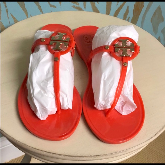 tory burch red jelly sandals